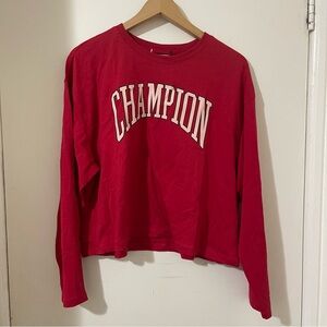 Champion Tango Red University Long Sleeve Tee
